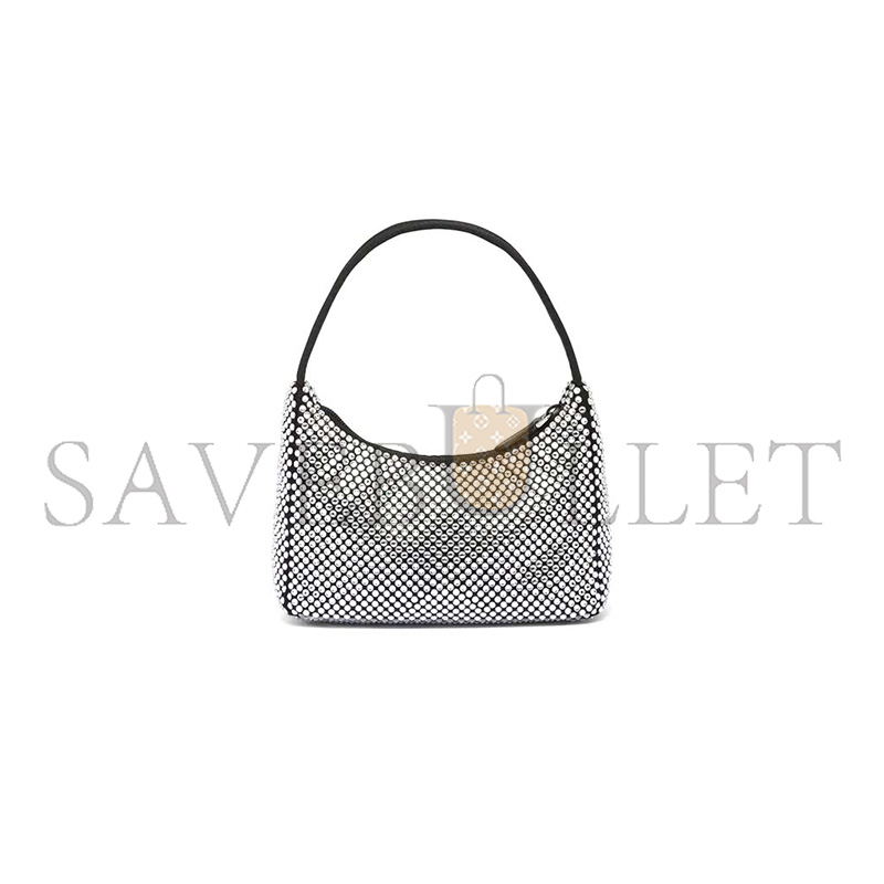 PRADA RE-EDITION SATIN MINI BAG WITH CRYSTALS 1NE515 (22*17*6cm)